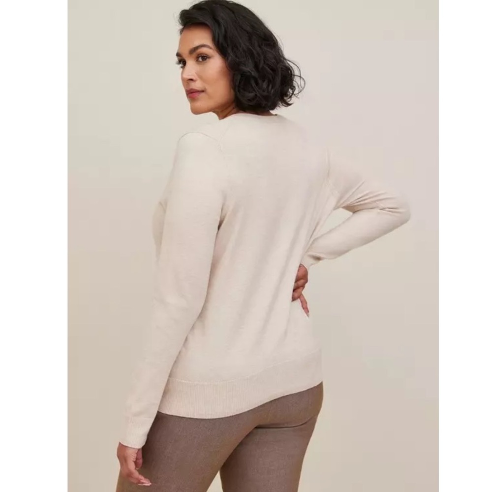 TORRID NWT Everyday Soft Cardigan Crew Sweater Oatmeal 0657 - Picture 5 of 7